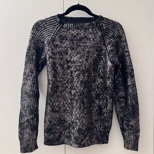 Made in Italy 🇮🇹 Metallic Crewneck Sweater | Black & Silver